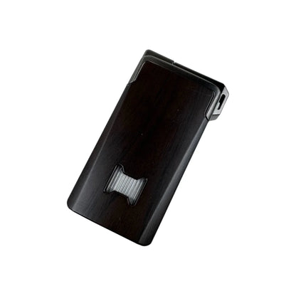 Windproof Dual-Flame Refillable Butane Torch Lighter with Adjustable Jet Wood Grain Design Cigarette Accessory Man Dad gift