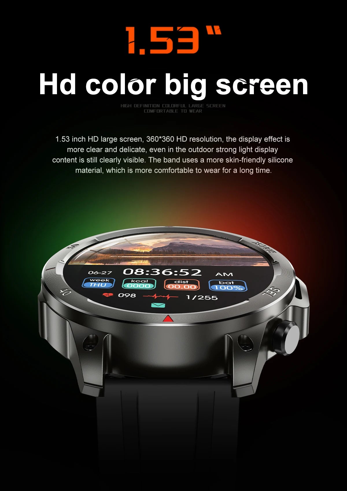 2024 New GPS Outdoor Military Smart Watch Men LED Flashlight HD Screen Heart Rate IP67 Waterproof Sports Smartwatch For Xiaomi