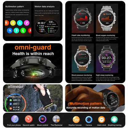 2024 New GPS Outdoor Military Smart Watch Men LED Flashlight HD Screen Heart Rate IP67 Waterproof Sports Smartwatch For Xiaomi