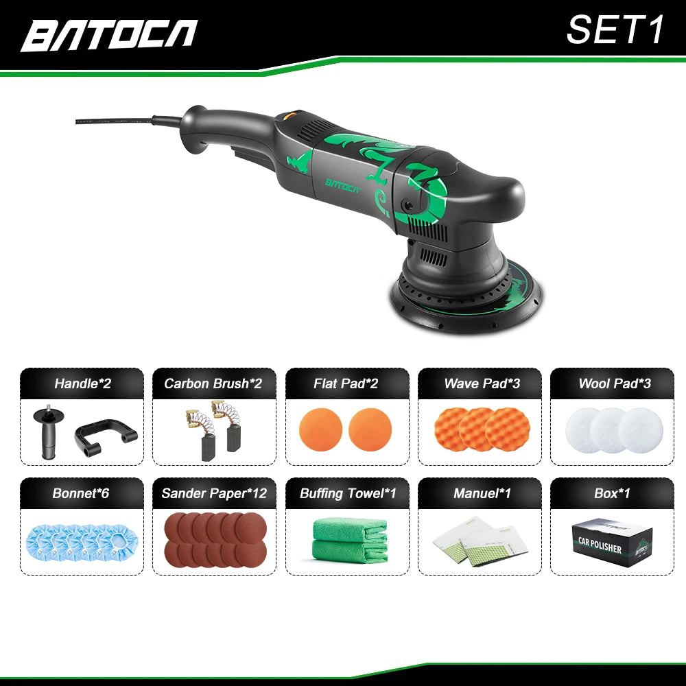 BATOCA 700W Dual Action Car Polisher 6Inch Car Polishing Machine Random Orbital Buffer Tool 6 Variable Speed DA Polisher