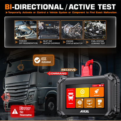 ANCEL V5 HD Heavy Duty Truck Diagnostic Tool All System ECU Coding BI-Directional OBD2 Truck Scanner PK ANCEL X7 HD