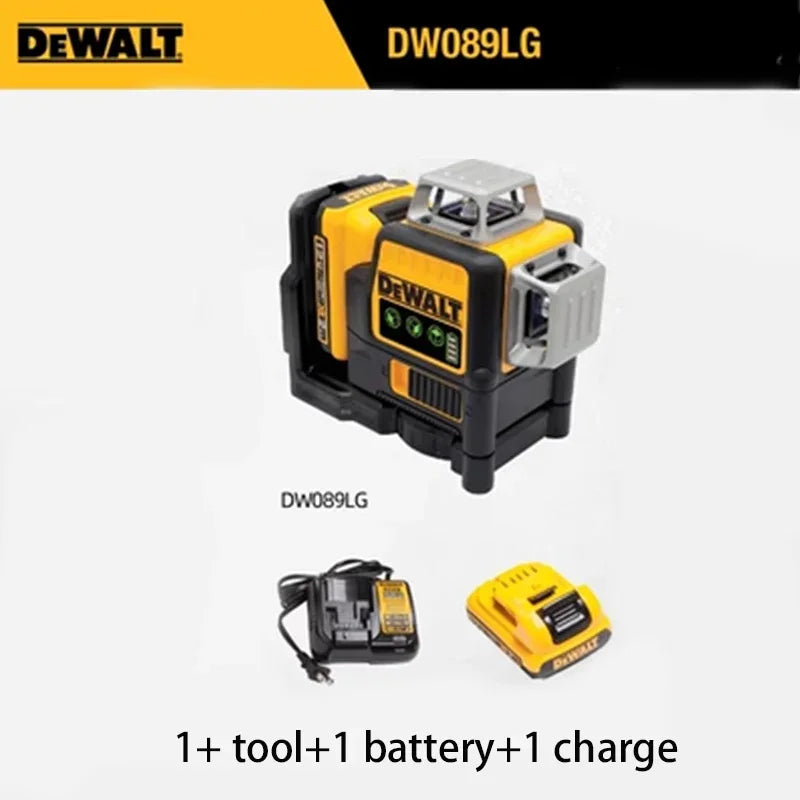 Dewalt DW089L Sides360 Degree Vertical Lithium Battery 12 Lines Horizontal Green Meter level laser construction tool laser level