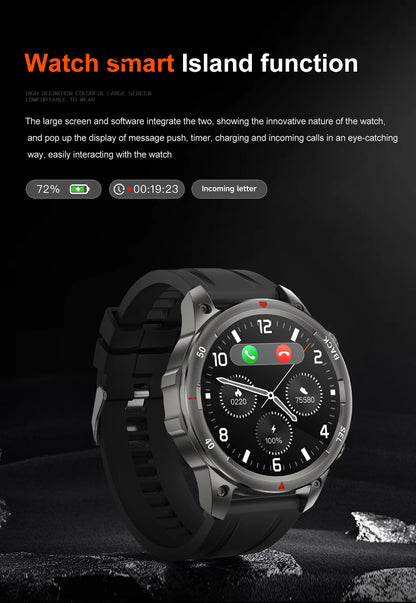 2024 New GPS Outdoor Military Smart Watch Men LED Flashlight HD Screen Heart Rate IP67 Waterproof Sports Smartwatch For Xiaomi