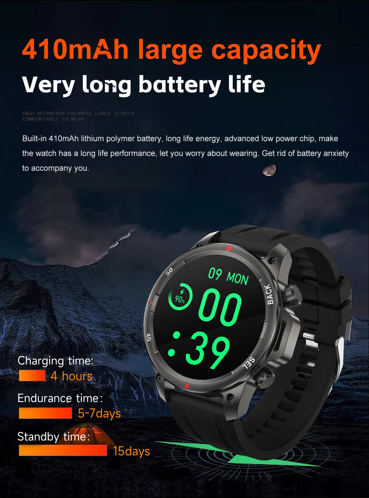 2024 New GPS Outdoor Military Smart Watch Men LED Flashlight HD Screen Heart Rate IP67 Waterproof Sports Smartwatch For Xiaomi