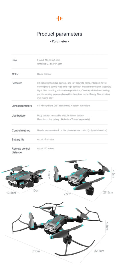 KBDFA G6Pro GPS Drone 5G Professional 8K HD Aerial Photography Omnidirectional Obstacle Avoidance Quadrotor Distance 10000M New